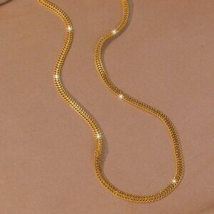 20" Mens 18K Gold Chain Link Necklace Guys New 18 Karat Silver 20 inch Jewelry